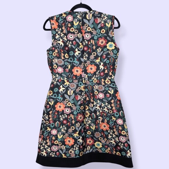 Red Valentino Embroidered Floral A-Line Dress - Picture 5 of 6